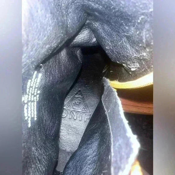 UNIF Yellow Y2K Plaid Platform Boots Women’s Size 9 - Picture 7 of 7